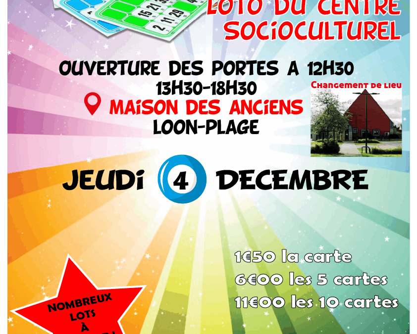 Loto du Centre Socioculturel